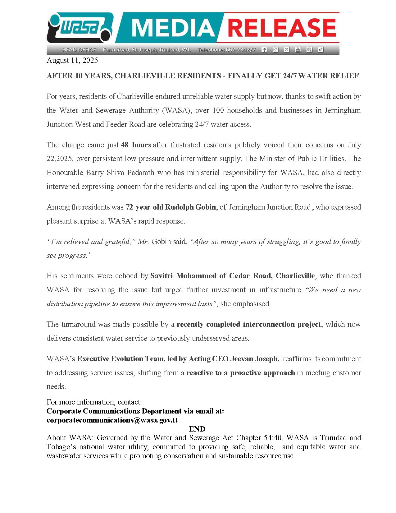Improved service to Charliville residents